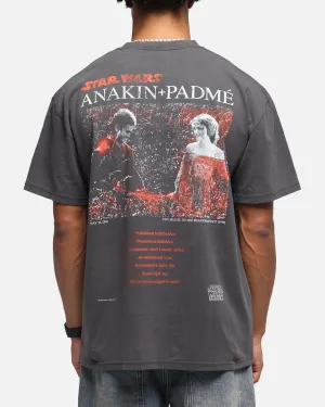 73 Studio Star Wars Anakin And Padme Vintage T-Shirt Black Wash