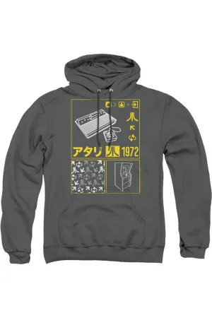 Atari Kanji Squares Adult Pull Over Hoodie