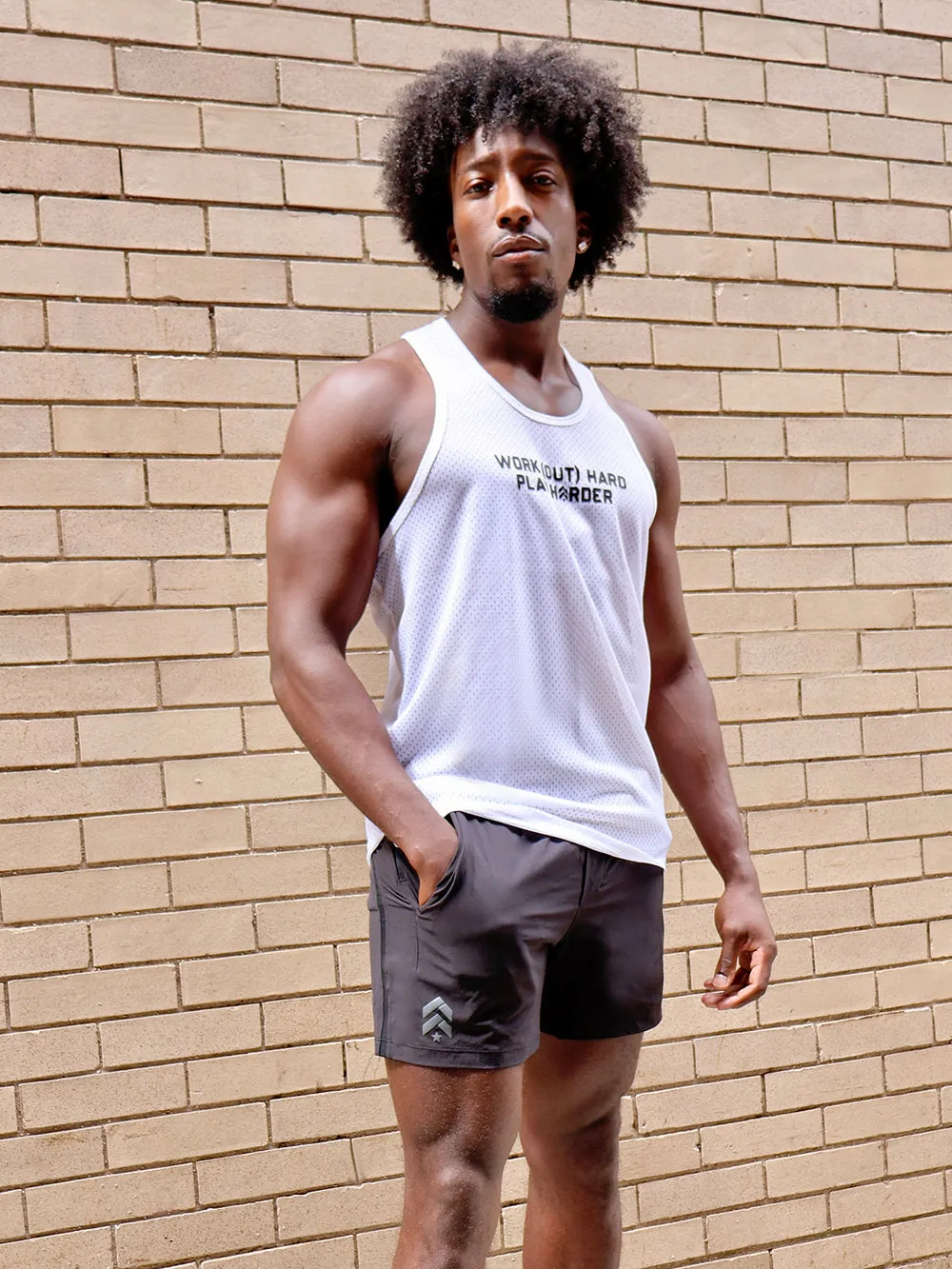 BARRY'S WHITE RELAY MESH TANK