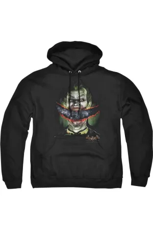 Batman Arkham Asylum Crazy Lips Adult Pull Over Hoodie / Hooded Sweatshirt