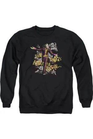 Batman Arkham City About To Begin Adult Crewneck Sweatshirt