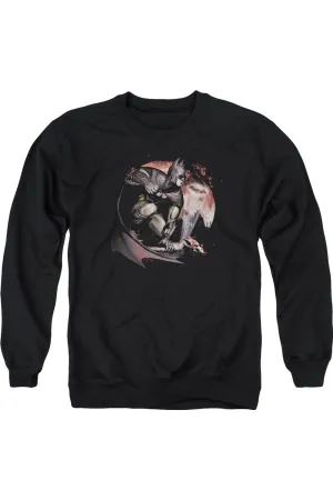 Batman Arkham City Blood Moon Adult Crewneck Sweatshirt