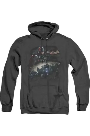 Batman Arkham Knight Knight Rider Adult Heather Hoodie / Hooded Sweatshirt