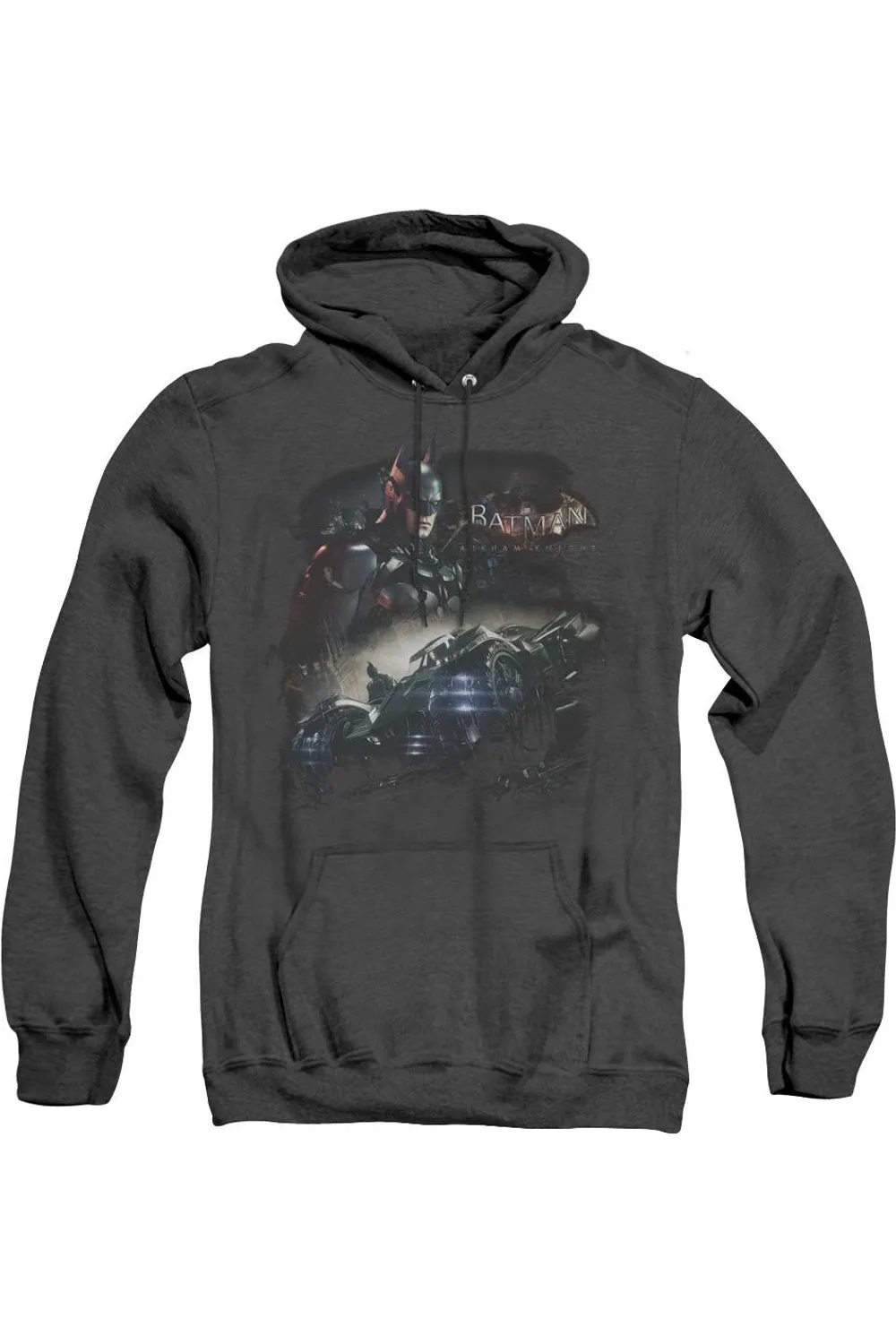 Batman Arkham Knight Knight Rider Adult Heather Hoodie / Hooded Sweatshirt