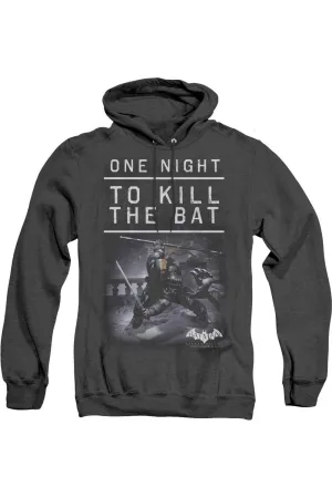 Batman Arkham Origins One Night Adult Heather Hoodie / Hooded Sweatshirt