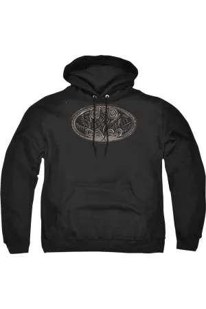 Batman Bio Mech Bat Shield Adult Pull Over Hoodie / Hooded Sweatshirt