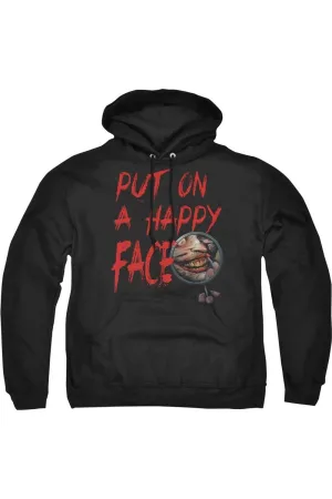 Batman Happy Face Adult Pull Over Hoodie / Hooded Sweatshirt