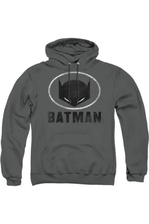 Batman Mask In Oval Adult Pull Over Hoodie / Hooded Sweatshirt