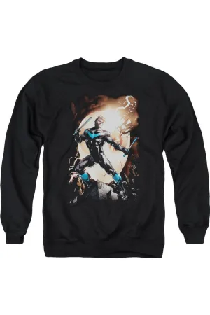 Batman Nightwing Against Owls Adult Crewneck Sweatshirt