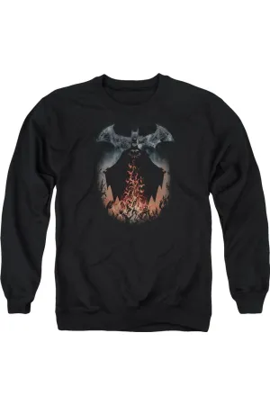 Batman Smoke & Fire Adult Crewneck Sweatshirt