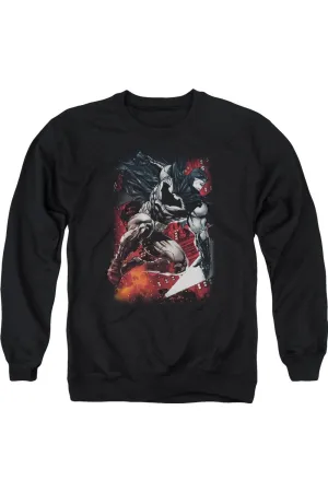Batman Sparks Leap Adult Crewneck Sweatshirt