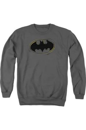 Batman Spray Paint Logo Adult Crewneck Sweatshirt