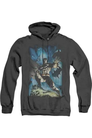 Batman Stormy Dark Knight Adult Heather Hoodie / Hooded Sweatshirt