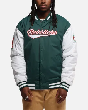 Bleacher Athletic South Sydney Rabbitohs NRL 1908 Baseball Varsity Jacket Official Team Colour