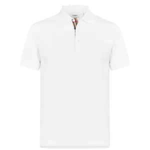 Burberry White Eddie Logo Polo
