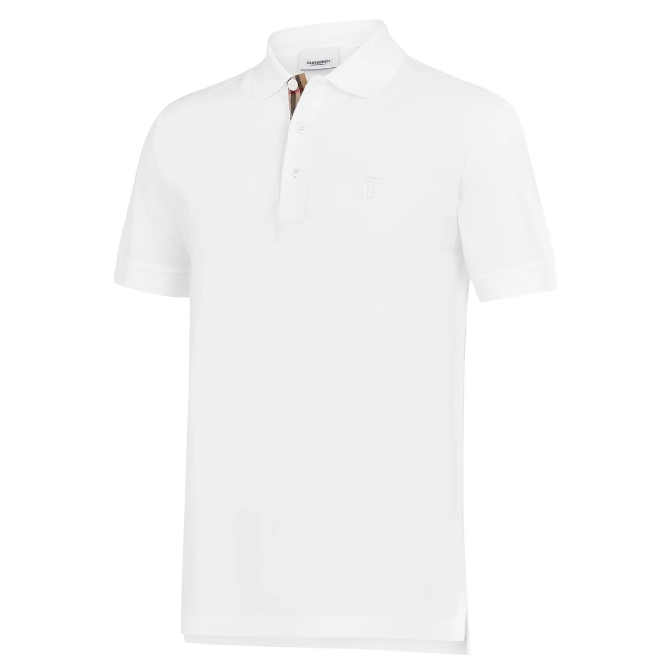 Burberry White Eddie Logo Polo