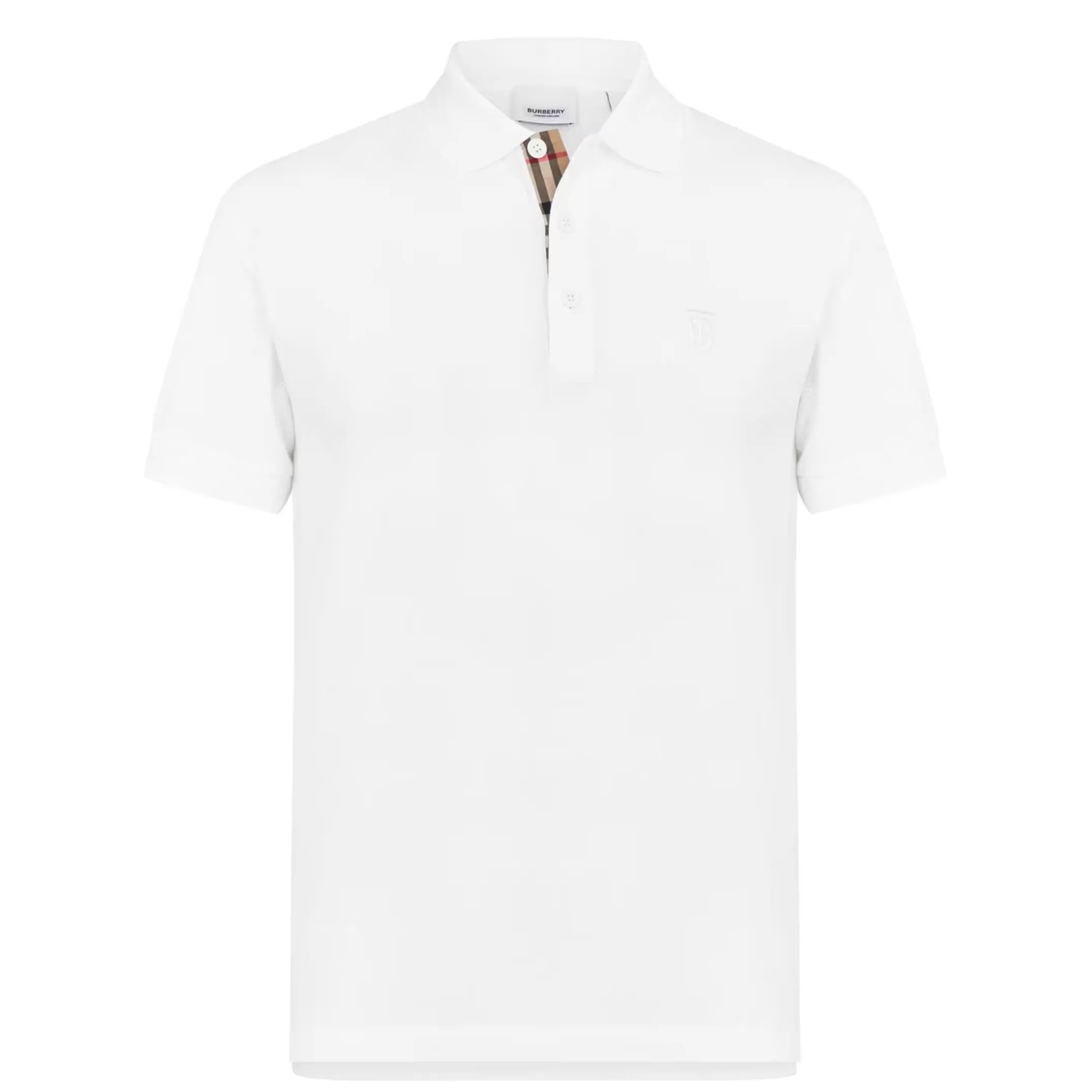 Burberry White Eddie Logo Polo