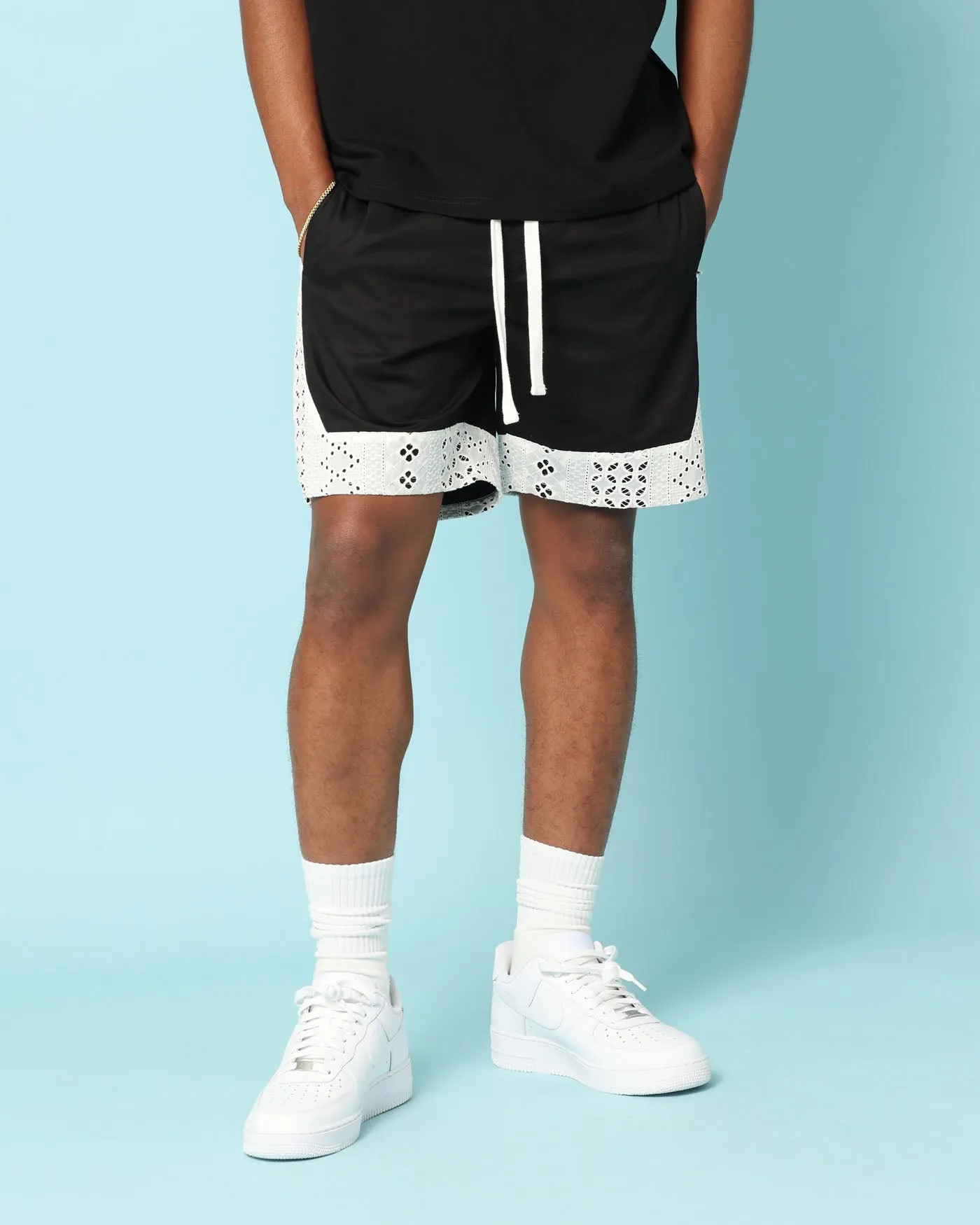 Carr?? Bandana Lace Shorts Black