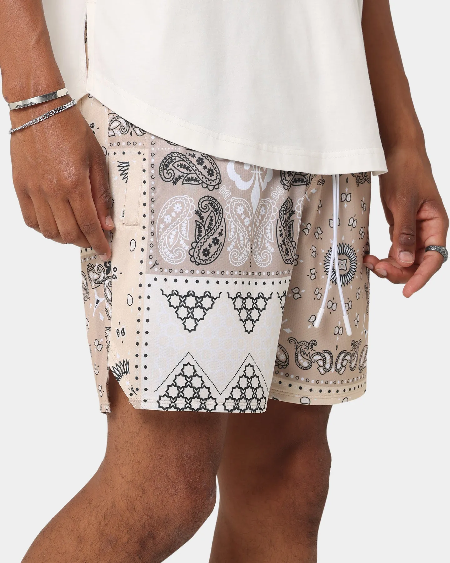 Carr?? Bandana Ultra Mesh Shorts Stone
