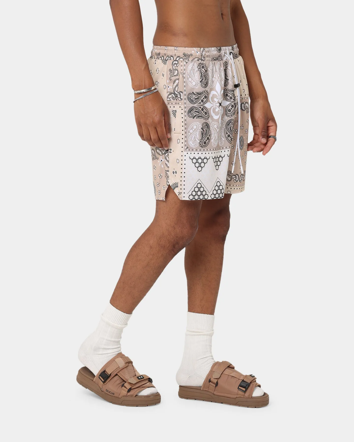 Carr?? Bandana Ultra Mesh Shorts Stone