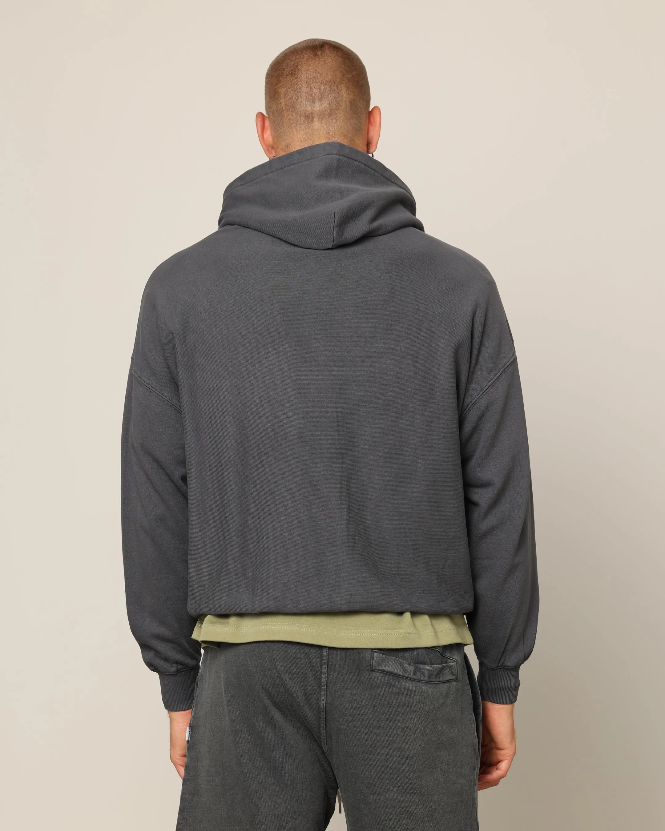 Carr Blanc Oversized Hoodie Vintage Grey