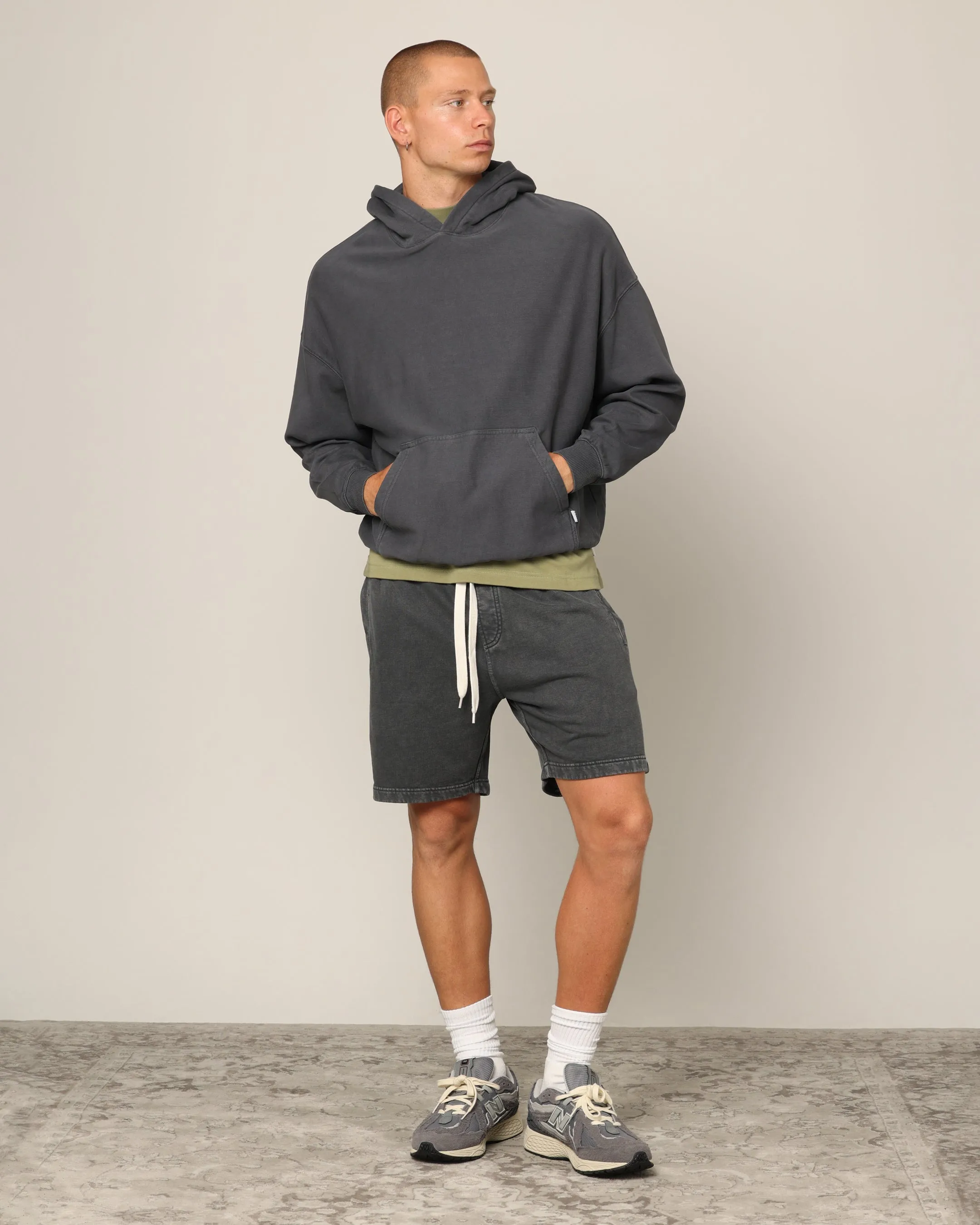 Carr Blanc Oversized Hoodie Vintage Grey