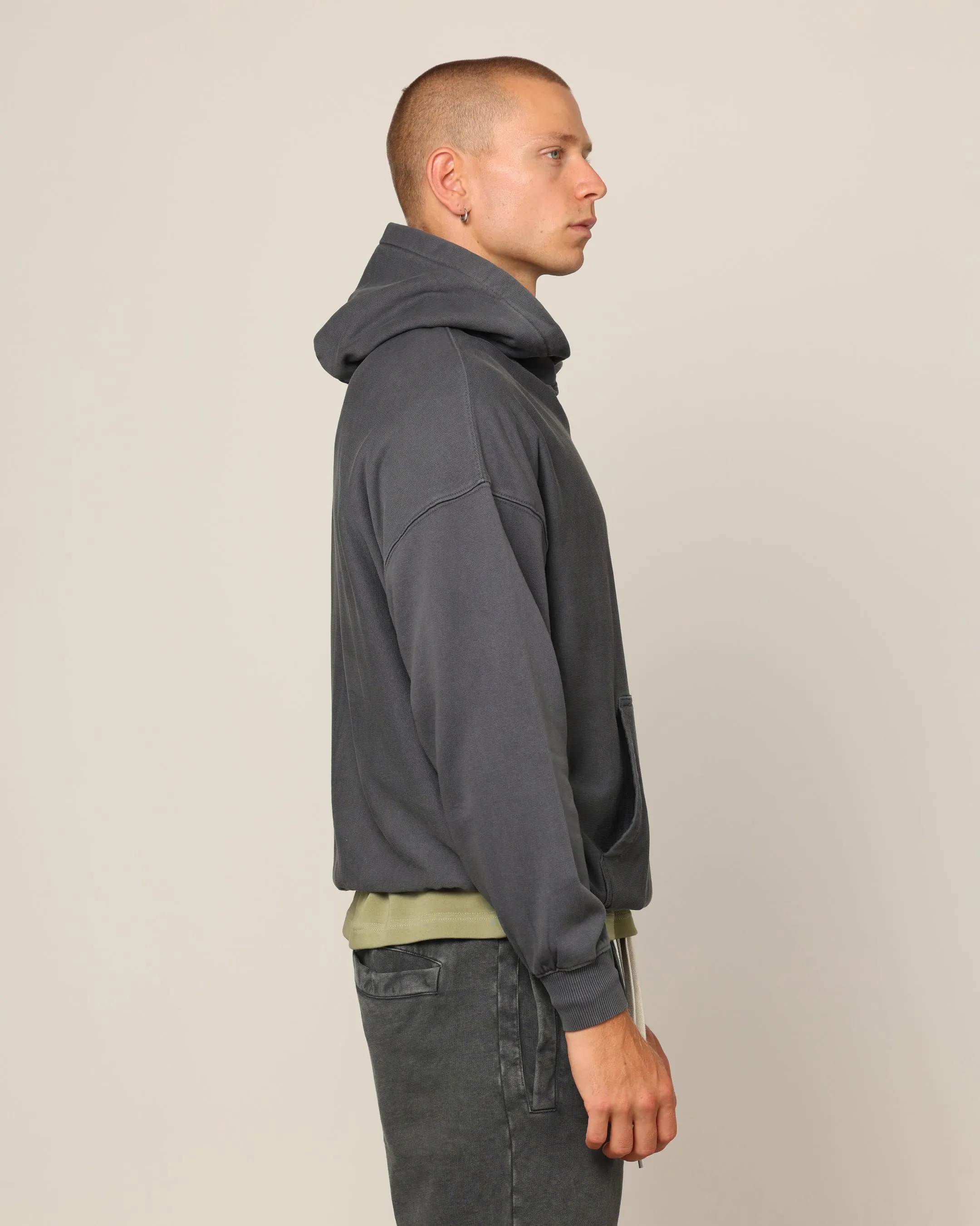 Carr Blanc Oversized Hoodie Vintage Grey