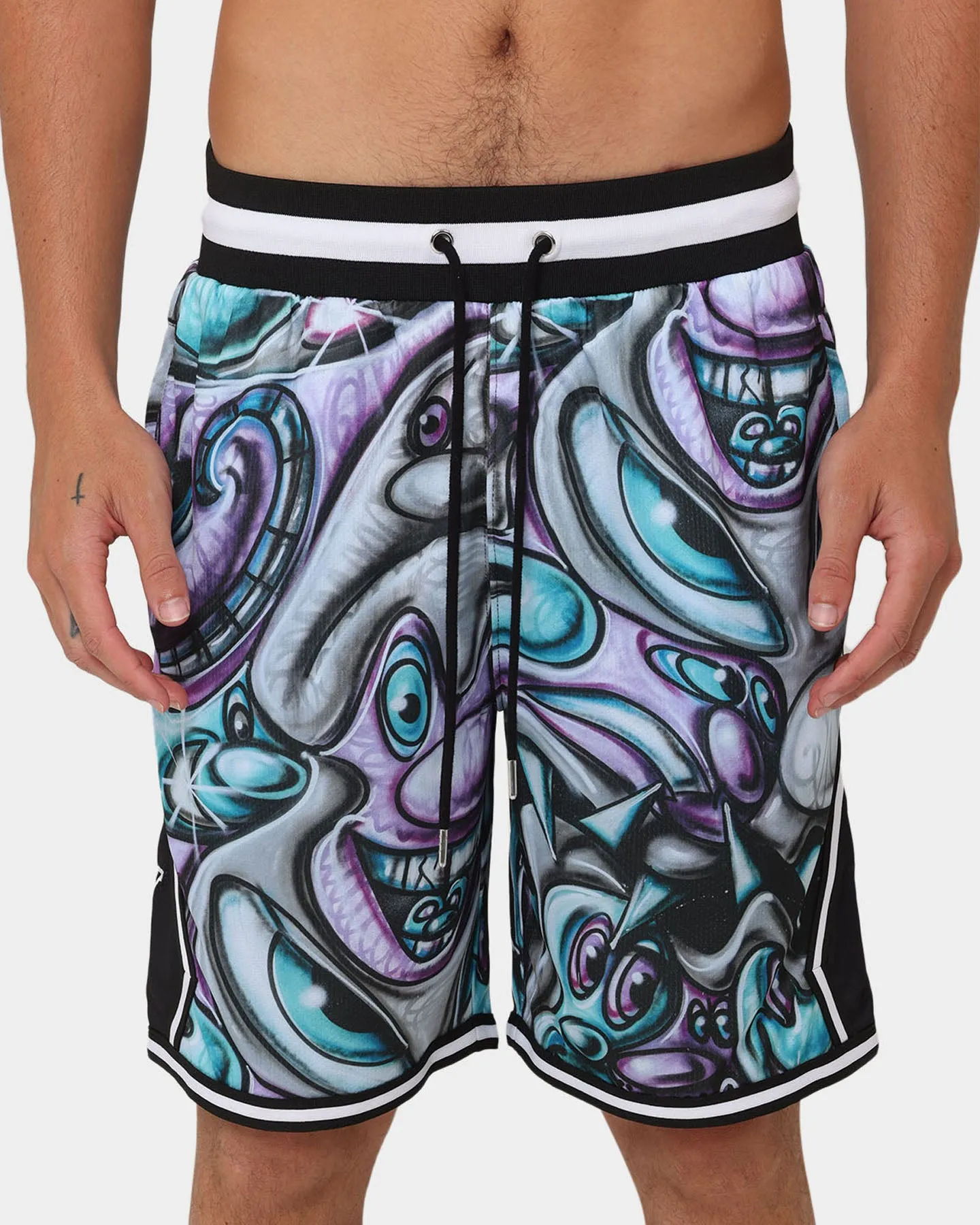 Carr?? X Kenny Scharf Krunch Time Ball Shorts Black