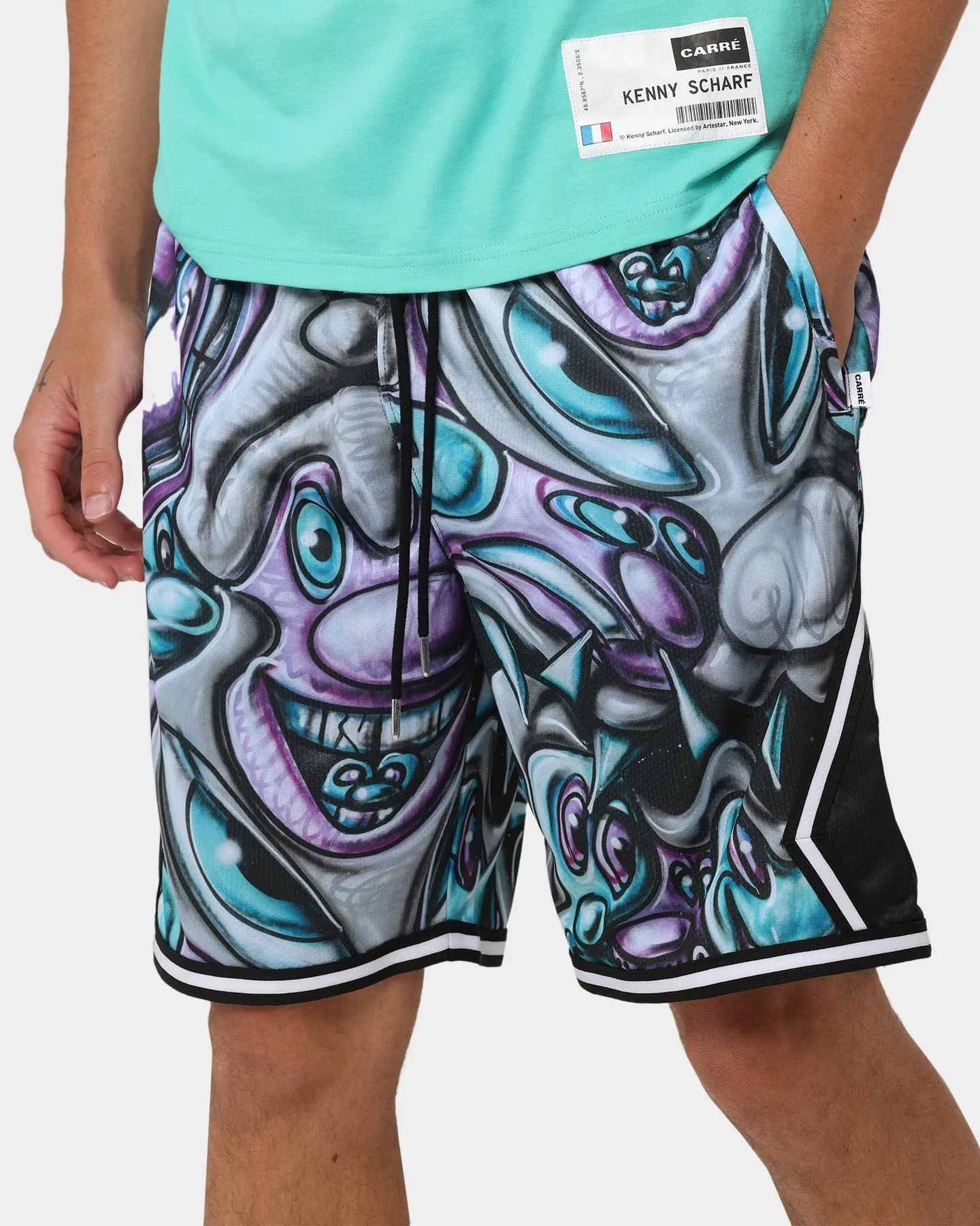 Carr?? X Kenny Scharf Krunch Time Ball Shorts Black