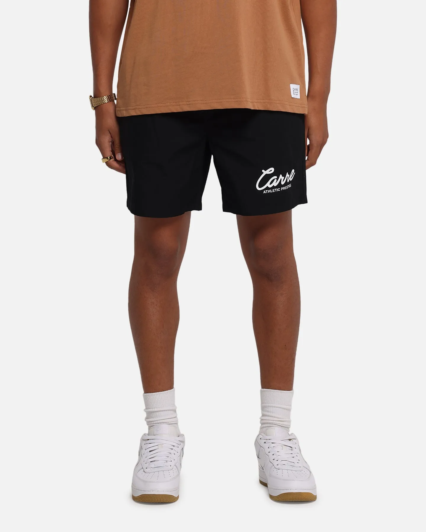 Carre Prestige Script Beach Shorts Black