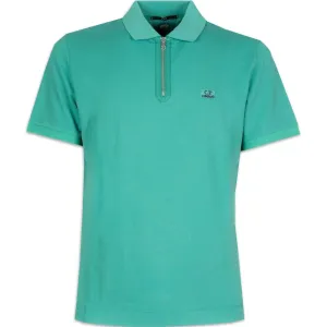 CP Company Stretch Piquet Quarter Zip Polo Shirt
