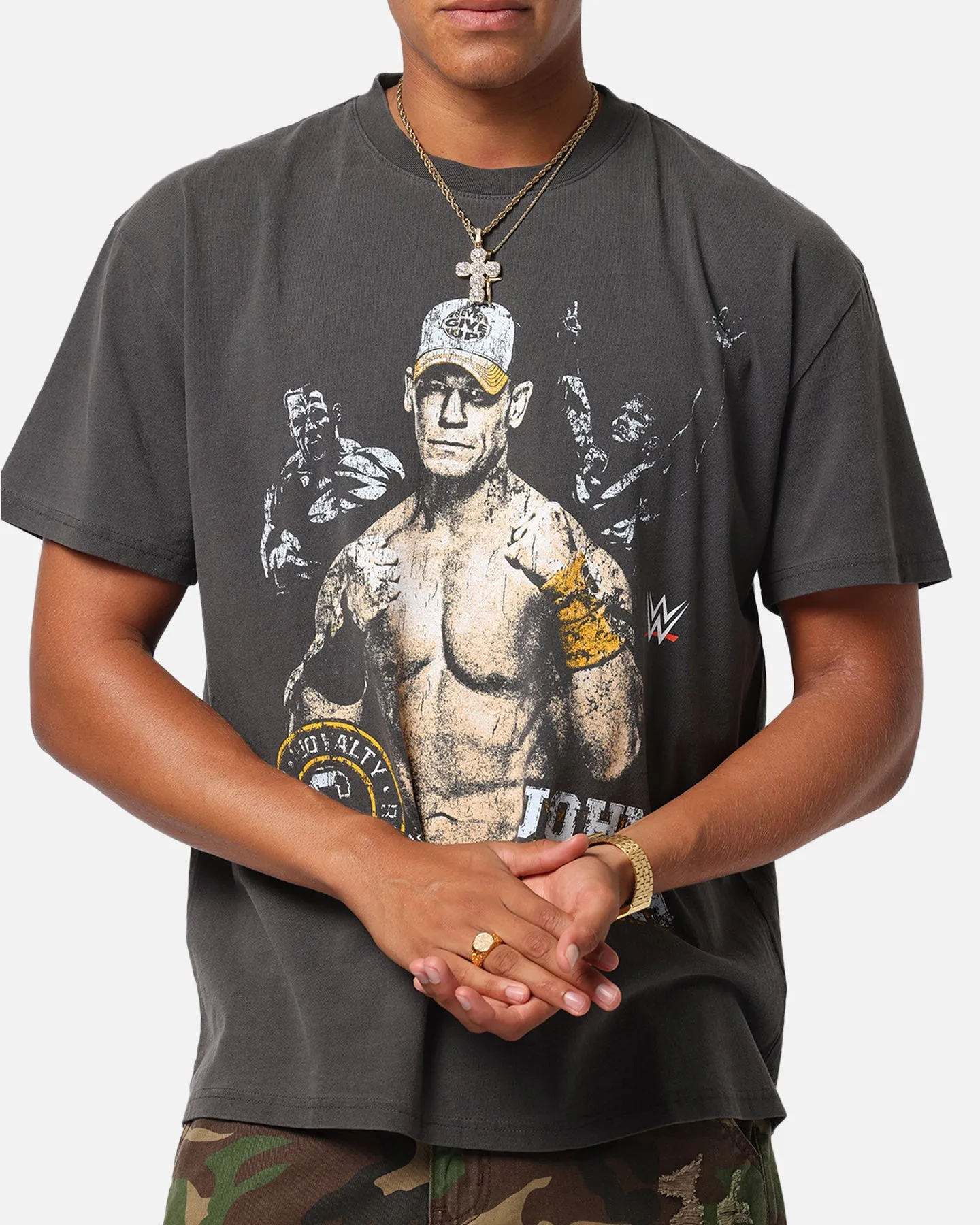 Culture Kings X WWE John Cena Wrestlemania XLI Heavy T-Shirt Black Wash