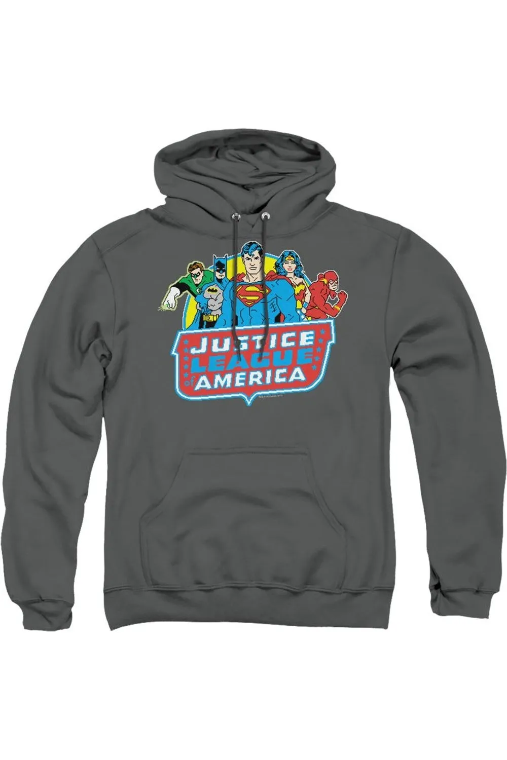 DC Comics 8 Bit League Adult Pull Over Hoodie / Hooded Sweatshirt