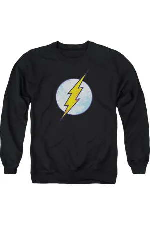 DC Comics Flash Flash Neon Distress Logo Adult Crewneck Sweatshirt