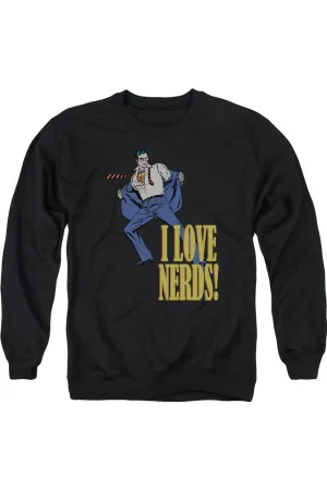 DC Comics I Love Nerds Adult Crewneck Sweatshirt