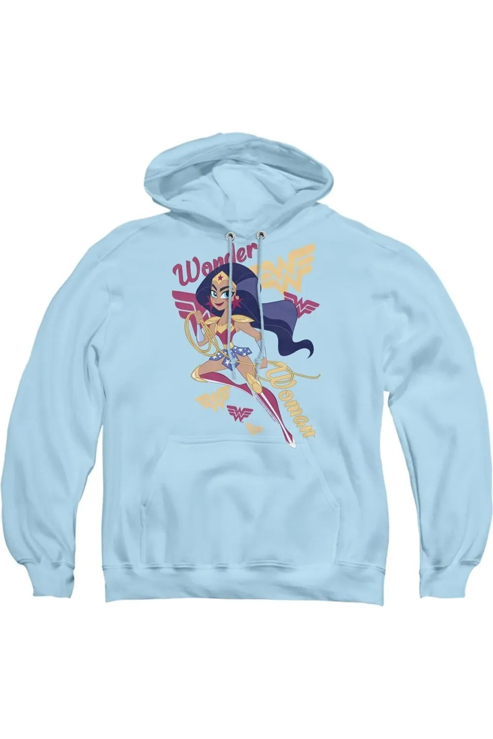 DC Comics Superhero Girls Wonder Woman Adult Pull Over Hoodie / Hooded Sweatshirt