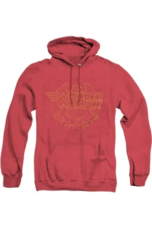 DC Comics Wonder Woman Eagle Adult Heather Hoodie / Hooded Sweatshirt
