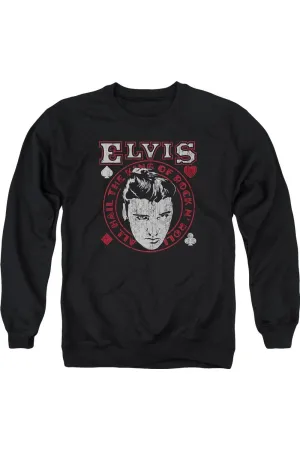 Elvis Presley Hail The King Adult Crewneck Sweatshirt