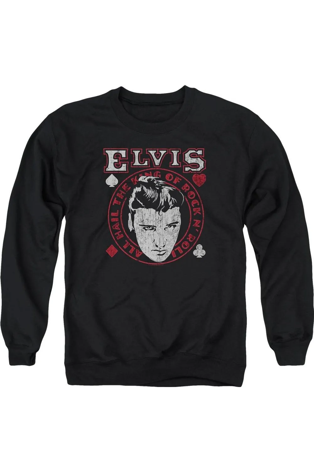 Elvis Presley Hail The King Adult Crewneck Sweatshirt
