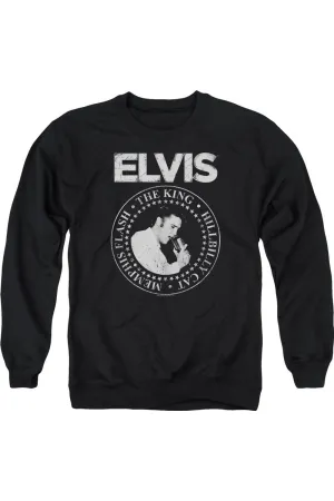 Elvis Presley Rock King Adult Crewneck Sweatshirt