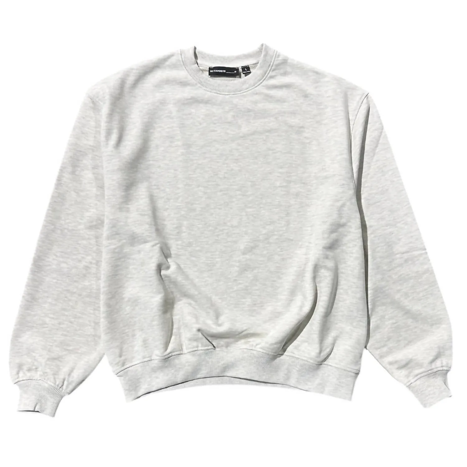 French Terry Crewneck Sweatshirt In Cream Heather