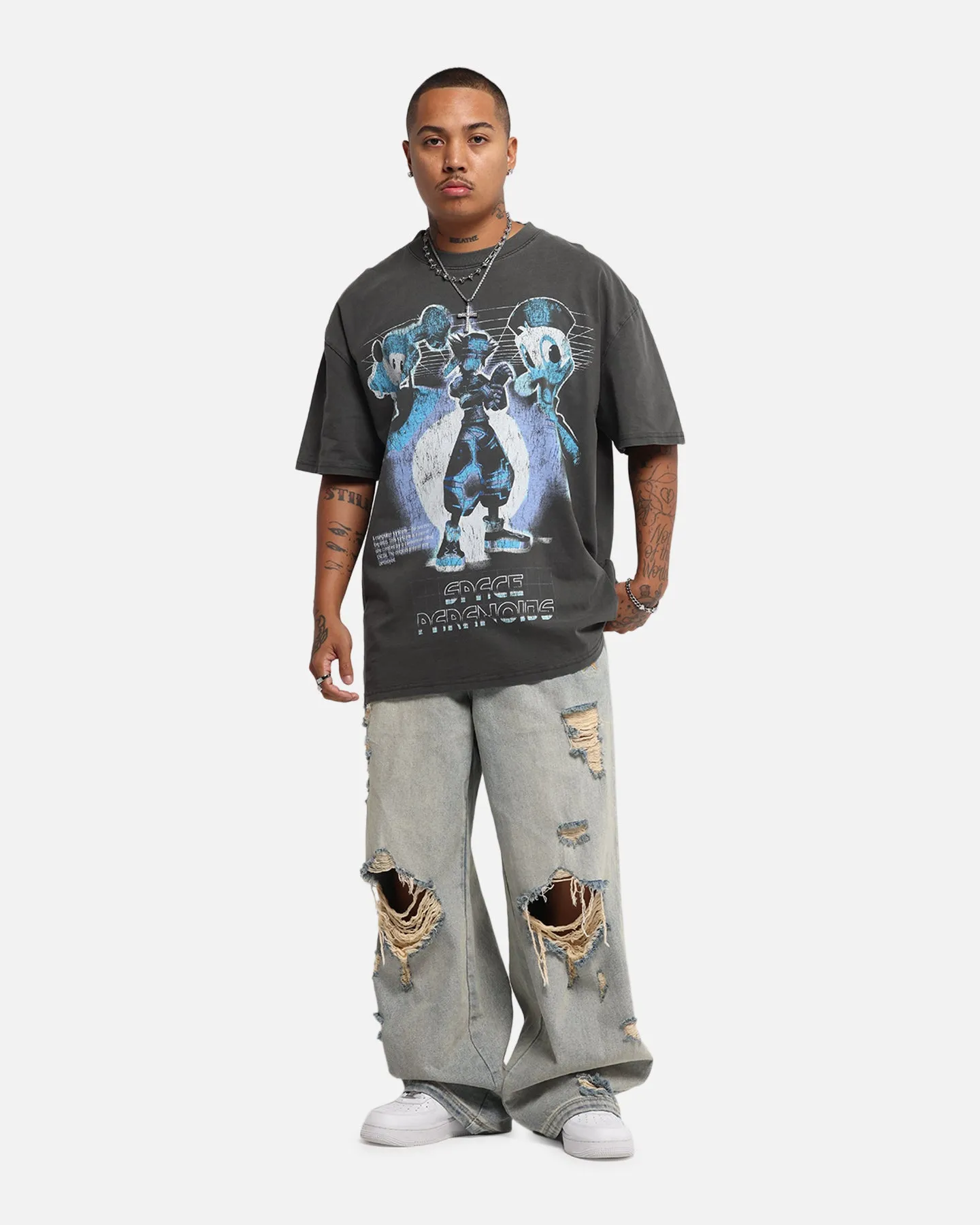 Goat Crew Disney Kingdom Hearts Space Paranoids Heavy T-Shirt Black Wash