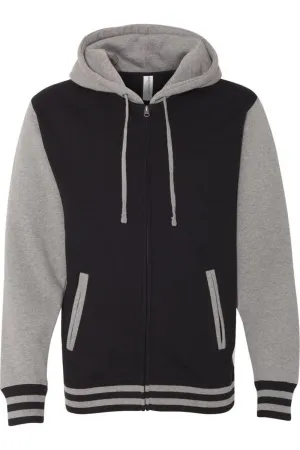 Independent Trading Co. Heavyweight Varsity Full-Zip Hooded Sweatshirt