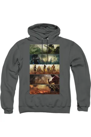 Injustice Gods Among Us Panels Adult Pull Over Hoodie / Hooded Sweatshirt