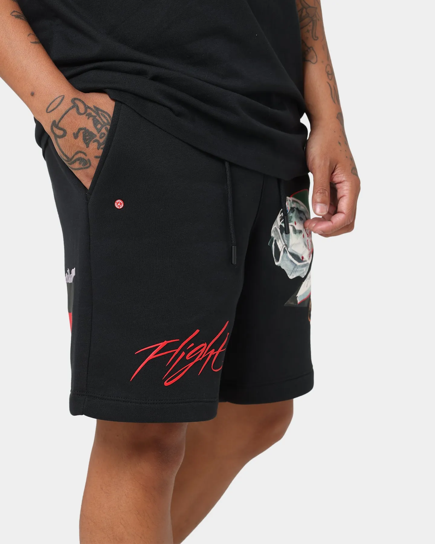 Jordan Flight Artist Series Fleece Shorts Black/Sail