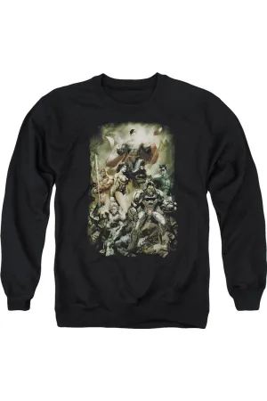 Justice League of America Aftermath Adult Crewneck Sweatshirt