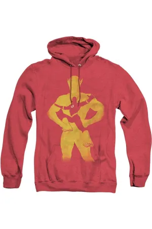 Justice League of America Flash Knockout Adult Heather Hoodie / Hooded Sweatshirt