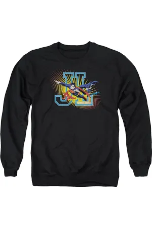 Justice League of America Heroes United Adult Crewneck Sweatshirt