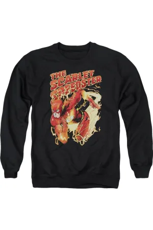Justice League of America Scarlet Speedster Adult Crewneck Sweatshirt