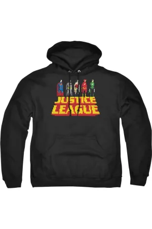 Justice League of America Standing Above Adult Pull Over Hoodie / Hooded Sweatshirt